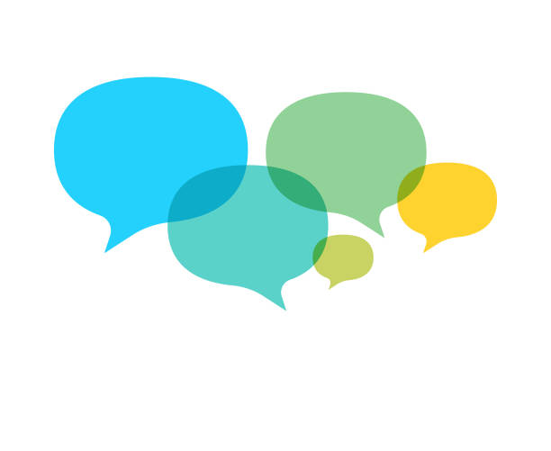 speech bubbles - communication stock illustrations