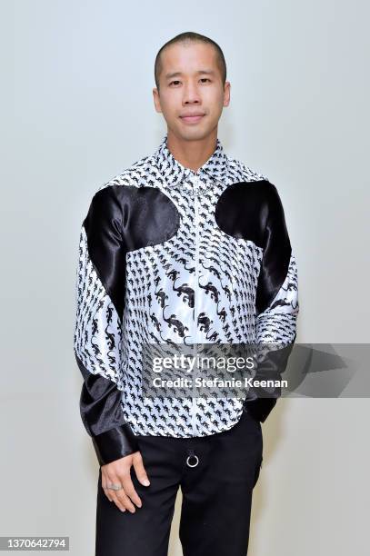 Jared Eng attends as MATCHESFASHION and Alexander McQueen host cocktail to celebrate Frieze with a performance by Soko at Simon House on February 14,...