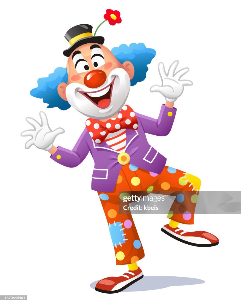 Cheerful Clown Jumping High-Res Vector Graphic - Getty Images