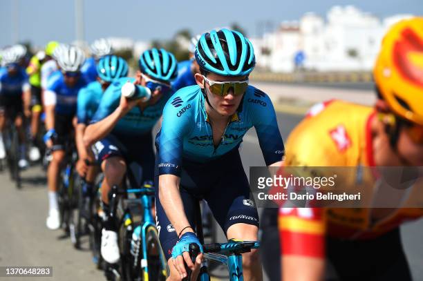 Alexandre Vinokourov of Kazahkstan and Astana Qazaqstan Development Team competes during the 11th Tour Of Oman 2022 - Stage 6 a 132,5km stage from Al...