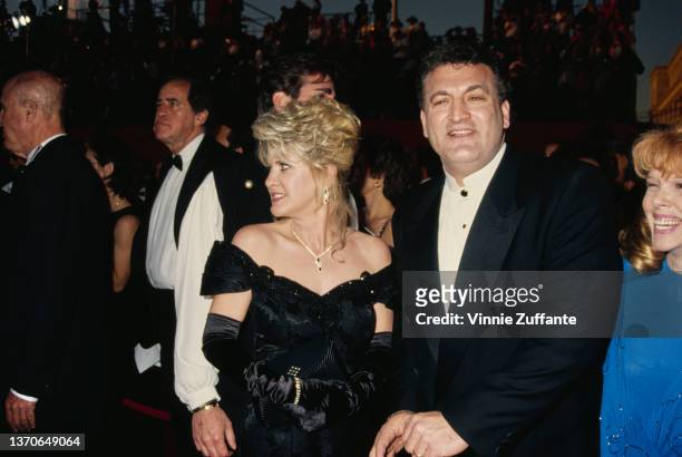 American author Mary Jo Buttafuoco and her husband, American small business owner Joey Buttafuoco attend the 67th Academy Awards, held at the Shrine...