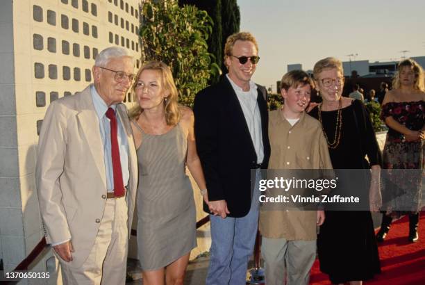 American drama professor Roger Busfield, American fashion designer Jennifer Merwin, American actor Timothy Busfield, Timothy and Jennifer's son...