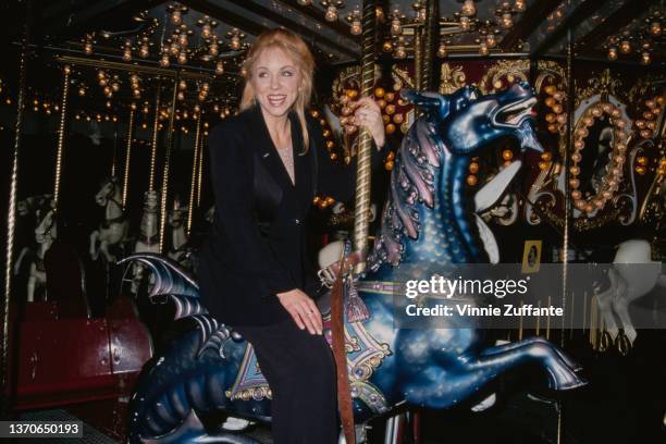 American actress and comedian Brett Butler attends the 1996 National Association of Television Program Executives Convention & Exhibition, held at...