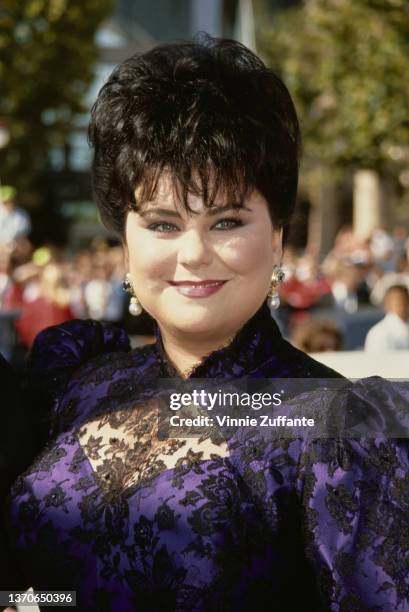 American actress Delta Burke attends the 43rd Annual Primetime Emmy Awards, held at the Pasadena Civic Auditorium in Pasadena, California, 25th...