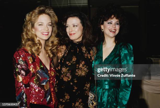 American actress Leann Hunley, American actress Dixie Carter , and American actress Delta Burke attend the 27th Annual International Broadcasting...