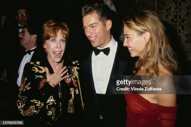 American comedian and actress Carol Burnett, American singer, pianist, and actor Harry Connick Jr, and Connick's wife, American actress Jill...