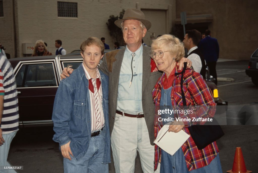 American actor and Down syndrome advocate Chris Burke, wearing a
