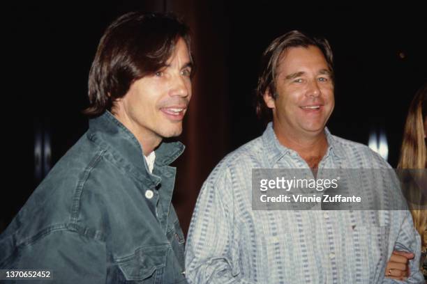 American singer-songwriter and musician Jackson Browne and American actor Beau Bridges attend the West Hollywood premiere of 'Incident at Oglala,'...