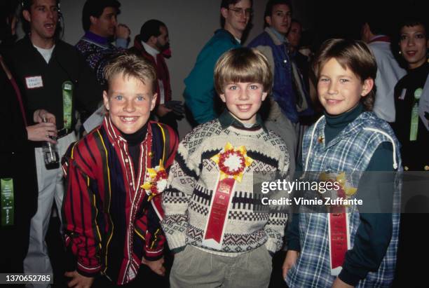 American child actor Zachery Ty Bryan, American child actor Taran Noah Smith, and American child actor Jonathan Taylor Thomas attend the 62nd Annual...