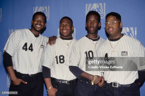 American R&B group Boyz II Men attend the FOX Television Special 'Baseball Relief: An All-Star Comedy Salute,' held at Armory Center for the Arts in...