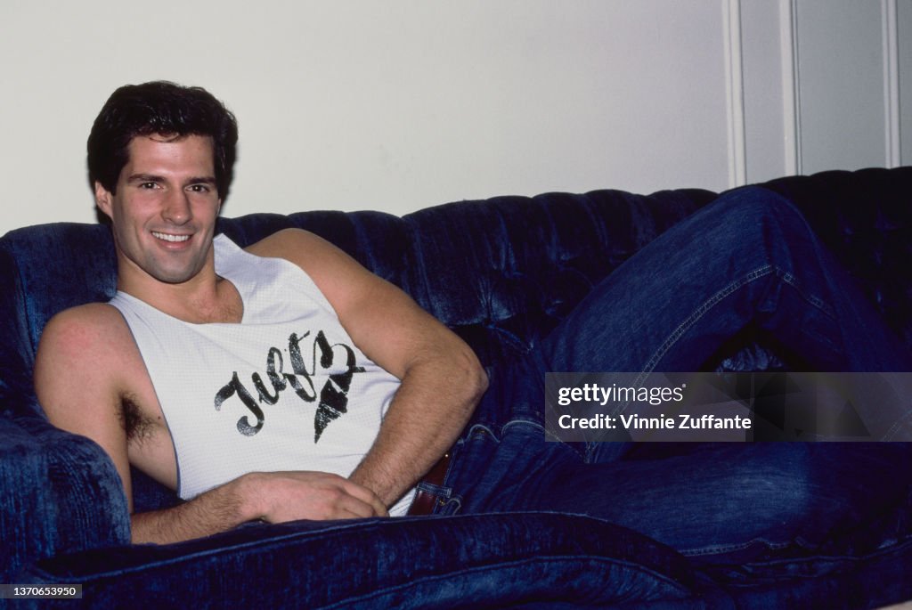 Scott R. Brown America model Scott Brown, wearing a white Tufts singlet and jeans ...