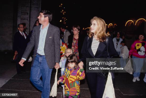 American actress Lorraine Bracco and her daughter, Stella Keitel, attend 'A Big Apple Circus Performance,' held at the Lincoln Center in New York...