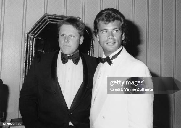 American actor Gary Busey and Amercan actor Lorenzo Lamas attend the City of Hope Gala Dinner, held at the Century Plaza Hotel in Los Angeles,...