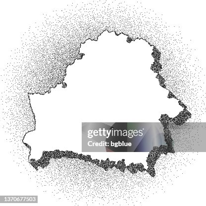 Stippled Belarus map - Stippling Art - Dotwork - Dotted style Stippled Belarus map - Stippling Art - Dotwork - Dotted style