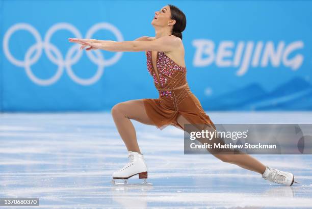 Natasha Mckay of Team Great Britain skates during the Women Single Skating Short Program on day eleven of the Beijing 2022 Winter Olympic Games at...