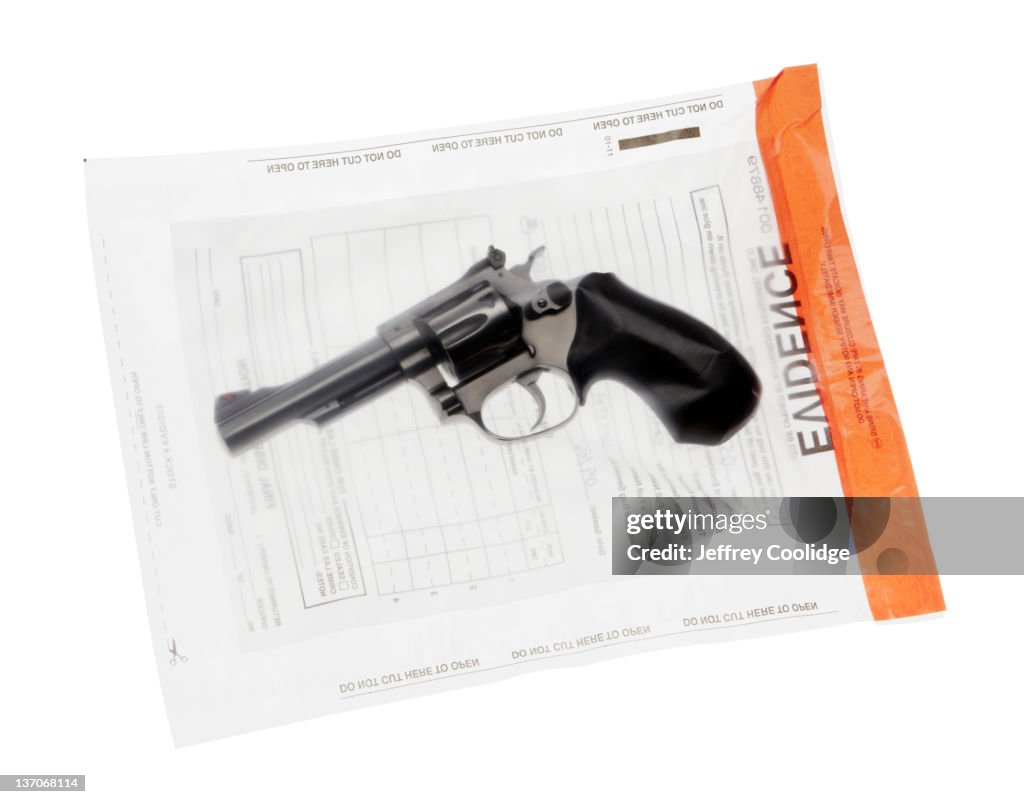 Handgun in Evidence Bag