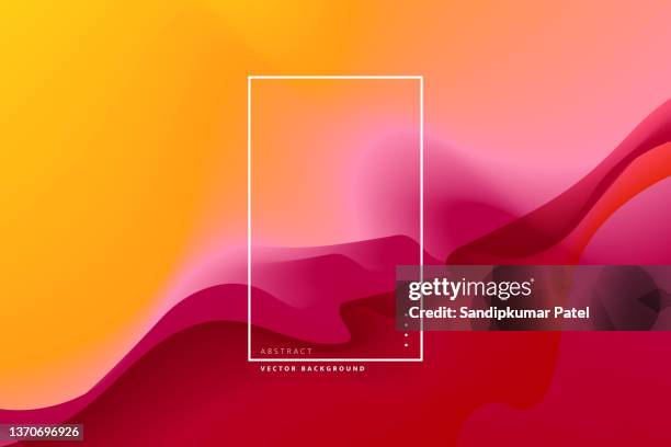 stockillustraties, clipart, cartoons en iconen met abstract orange and yellow soft wavy background - mixing