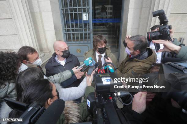 Jose Manuel , the father of Desiree Leal, responds to the media after learning the verdict for Ana Sandamil at the Provincial Court of Lugo on the...