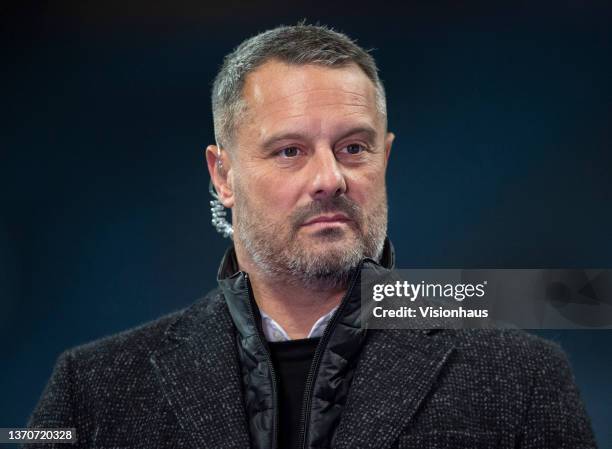 Sport commentator Darren Fletcher ahead of the Premier League match between Aston Villa and Leeds United at Villa Park on February 9, 2022 in...