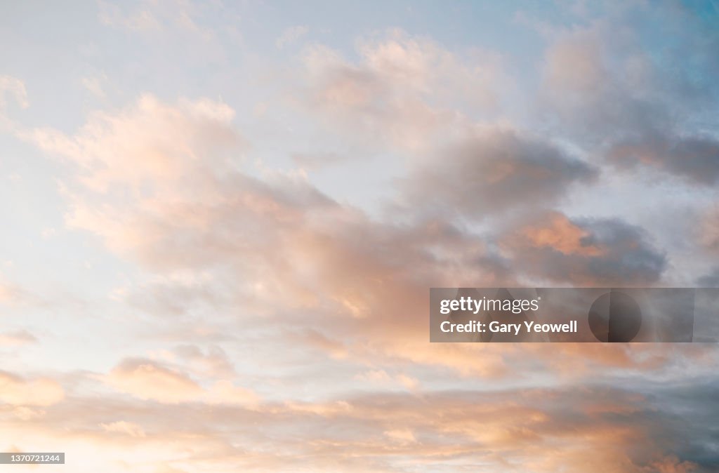 Fluffy Clouds at sunset