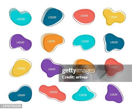 Liquid shape elements. Abstract blotch shape. Liquid shape elements. Abstract blotch shape.