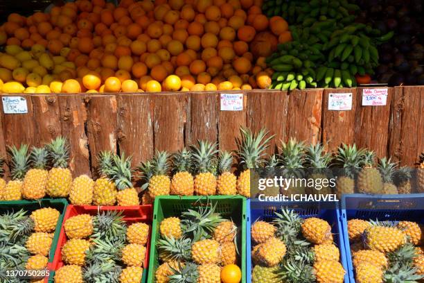 fruits market reunion island - réunion foto e immagini stock