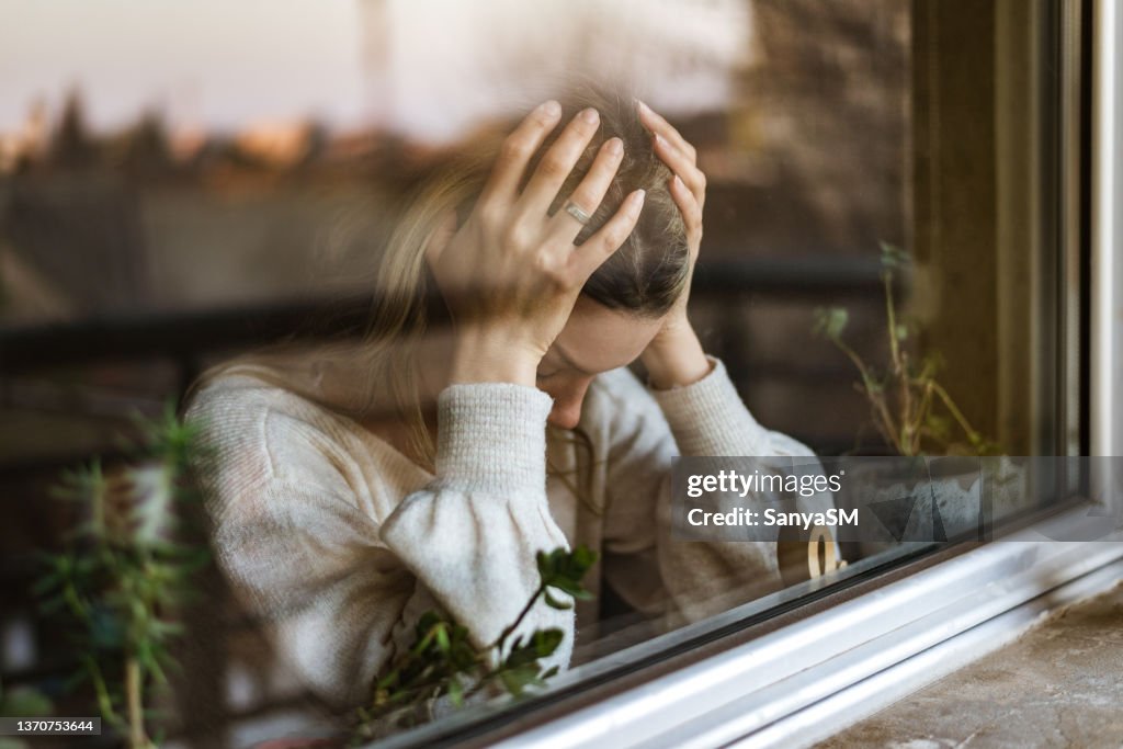Young woman in depression