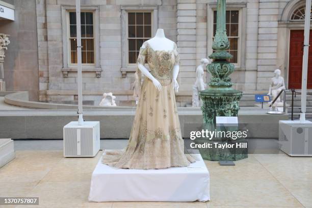 Atmosphere during the press preview for "In America: An Anthology of Fashion," the 2022 Costume Institute exhibition at the Anna Wintour Costume...