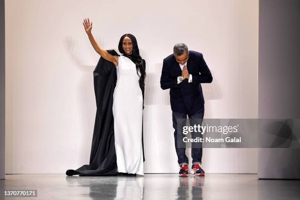 Designer Bibhu Mohapatra walks the runway during New York Fashion Week: The Shows at Spring Studios on February 15, 2022 in New York City.