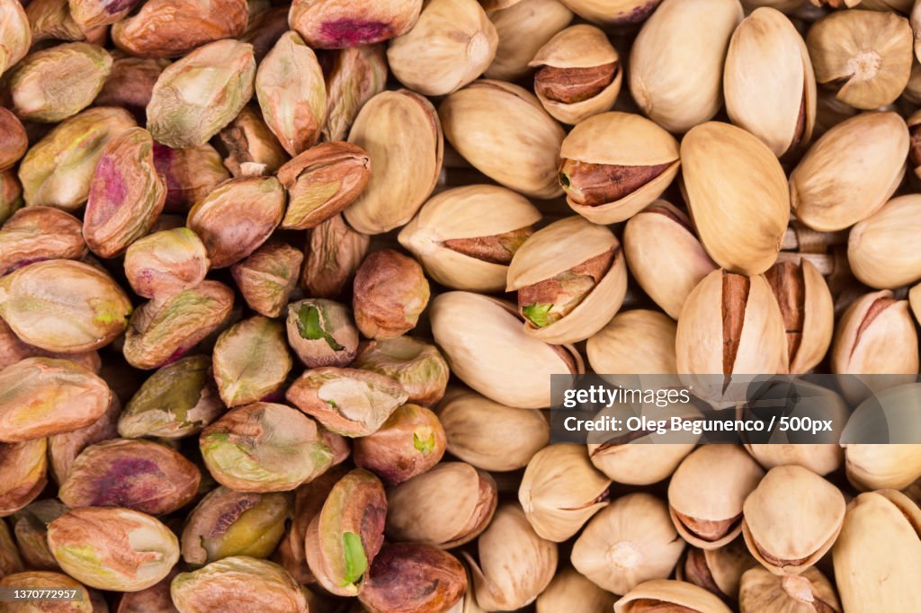Close up of pistachios Macro,Full frame shot of walnuts,Moldova