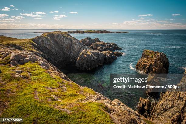 cape bonavista,newfoundland,scenic view of sea against sky,bonavista,newfoundland and labrador,canada - newfoundland fotografías e imágenes de stock