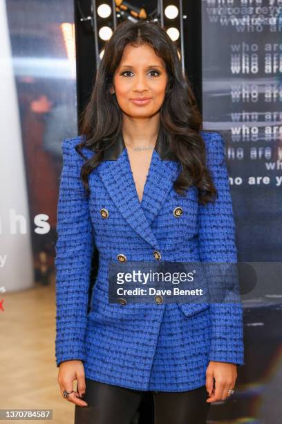 Sonali Shah attends 'The Jeen-yuhs Experience' at One Marylebone on February 15, 2022 in London, England.