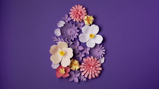 Flower Easter background with copy space