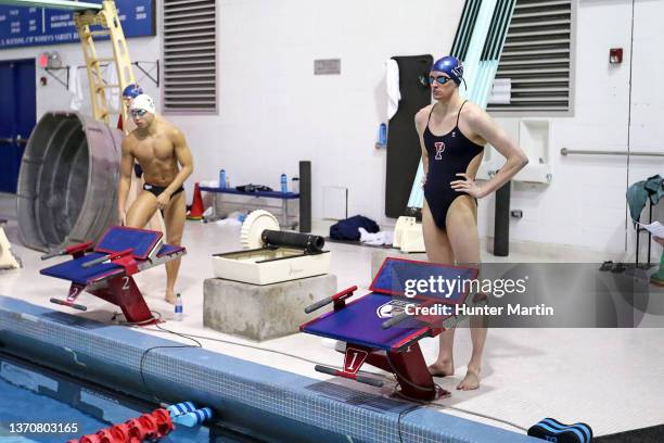 Will Thomas of the Pennsylvania Quakers during a meet against the Brown Bears at Sheerr Pool on the campus of the University of Pennsylvania on...