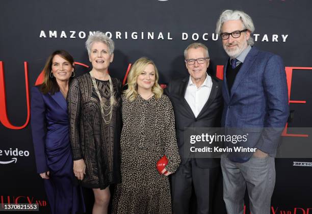 Jeanne Elfant Festa, Lucie Arnaz Luckinbill, Amy Poehler, Nigel Sinclair, and Mark Monroe attend the Los Angeles premiere of "Lucy and Desi" at...