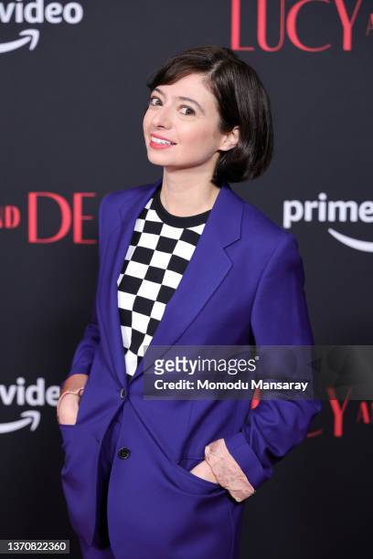 Kate Micucci attends the Los Angeles premiere of "Lucy and Desi" at Directors Guild of America on February 15, 2022 in Los Angeles, California.