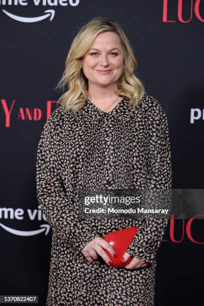 Amy Poehler attends the Los Angeles premiere of "Lucy and Desi" at Directors Guild of America on February 15, 2022 in Los Angeles, California.