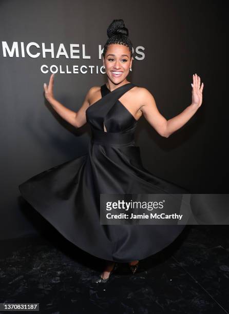Ariana DeBose attends the Michael Kors Collection Fall/Winter 2022 Runway Show at Terminal 5 on February 15, 2022 in New York City.