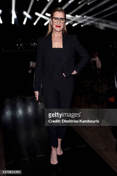 Brooke Shields attends the Michael Kors Collection Fall/Winter 2022 Runway Show at Terminal 5 on February 15, 2022 in New York City.
