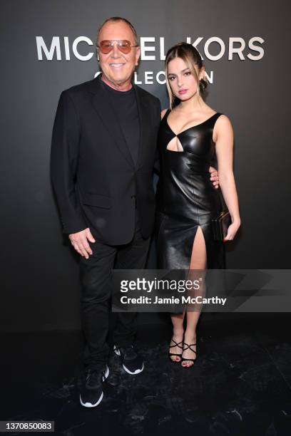 Michael Kors and Addison Rae attend the Michael Kors Collection Fall/Winter 2022 Runway Show at Terminal 5 on February 15, 2022 in New York City.