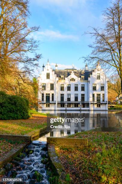 staverden estate house in gelderland during fall - gelderland stock pictures, royalty-free photos & images