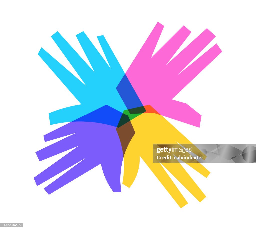 Large Color Hands Human Hands Multi Colored High-Res Vector Graphic - Getty Images