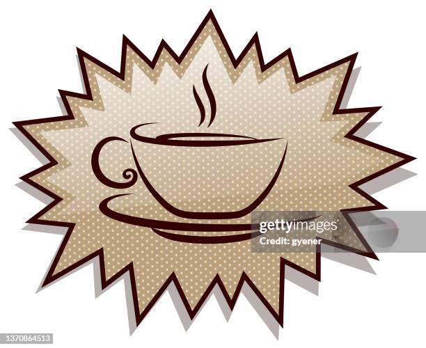 cafe symbol - latte art stock illustrations