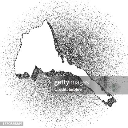 Stippled Eritrea map - Stippling Art - Dotwork - Dotted style Stippled Eritrea map - Stippling Art - Dotwork - Dotted style