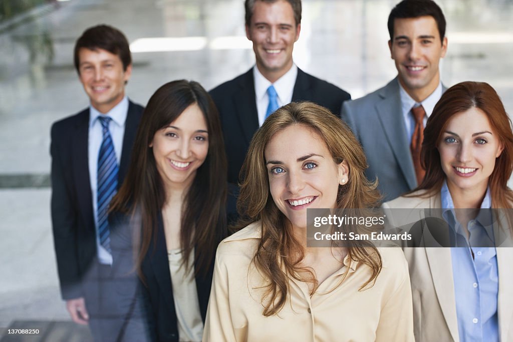 Business people standing together