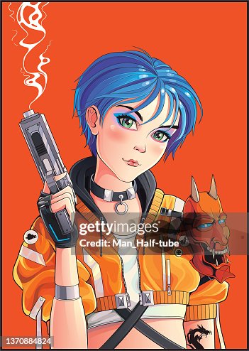 Cyberpunk anime illustration Cyberpunk anime illustration