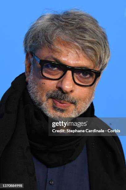 Director Sanjay Leela Bhansali poses at the "Gangubai Kathiawadi" photocall during the 72nd Berlinale International Film Festival Berlin at Grand...