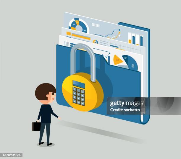 data - security system - man coding stock illustrations
