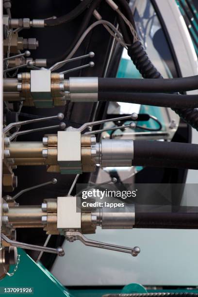 hydraulic detail - hydraulics stock pictures, royalty-free photos & images