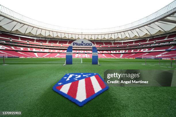 General view inside the stadium prior to the LaLiga Santander match between Club Atletico de Madrid and Levante UD at Estadio Wanda Metropolitano on...